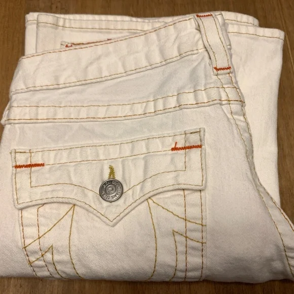 Vintage True Religion White "Joey" Low Rise Flare Stretch Jeans EUC - Picture 13 of 13